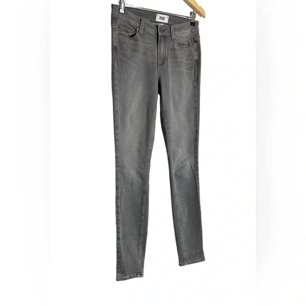 ✅SOLD-Paige | Verdugo Ultra Skinny Jeans Mid Rise Stretch Gray 30” Inseam - Picture 3 of 8